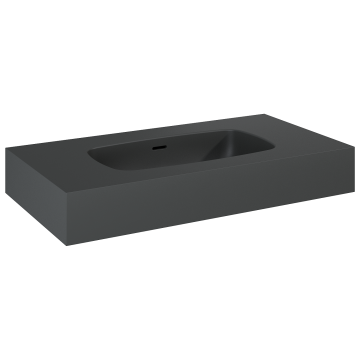 Umywalka ścienna 80,6x12x46 cm Elita Dimple 80 antracyt mat RE040800026010