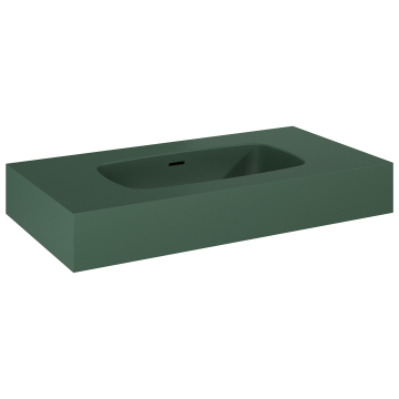 Umywalka ścienna 80,6x12x46 cm Elita Dimple 80 forest green matt RE040800027010