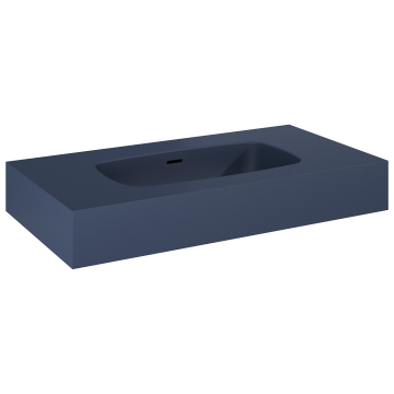 Umywalka ścienna 80,6x12x46 cm Elita Dimple 80 navy blue matt RE040800027030