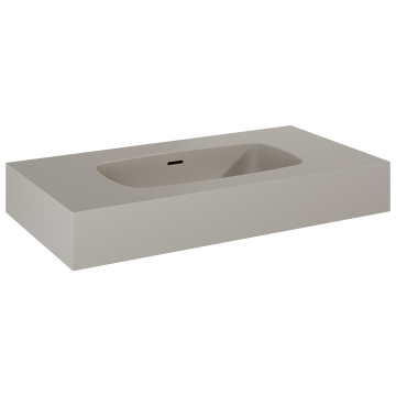 Umywalka ścienna 80,6x12x46 cm Elita Dimple 80 fume matt RE040800027020
