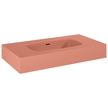 Umywalka ścienna 80,6x12x46 cm Elita Dimple 80 terra pink matt RE040800026600