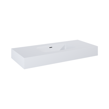 Umywalka ścienna 100,6x12x46 cm Elita Dimple 100 biały mat RE041000025290