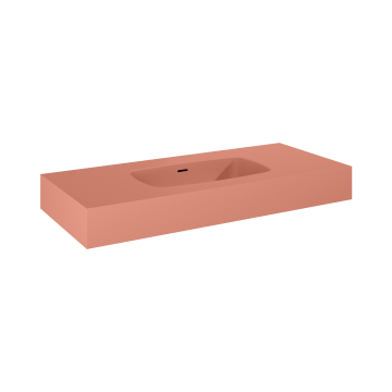 Umywalka ścienna 100,6x12x46 cm Elita Dimple 100 terra pink matt RE041000026600