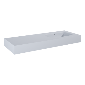 Umywalka ścienna 121x12x46 cm Elita Dimple 120 z prawej stone matt RE041202027040
