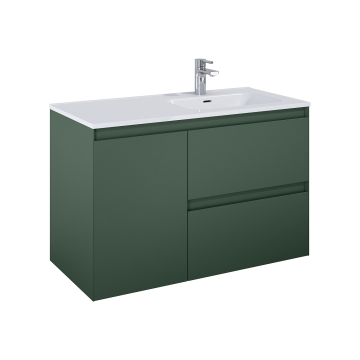 Szafka podumywalkowa z koszem Cargo 100x63,5x45,8 cm Elita Split 100 z prawej forest green matt RE011005057010