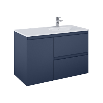 Szafka podumywalkowa z koszem Cargo 100x63,5x45,8 cm Elita Split 100 z prawej navy blue matt RE011005057030