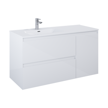 Szafka podumywalkowa z koszem Cargo 120x63,5x45,8 cm Elita Split 120 z lewej biały połysk RE011206258060