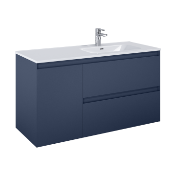 Szafka podumywalkowa z koszem Cargo 120x63,5x45,8 cm Elita Split 120 z prawej navy blue matt RE011205257030