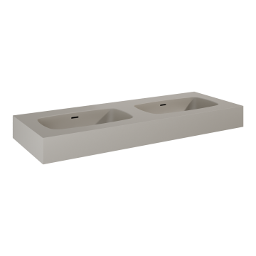 Umywalka ścienna 121x12x46 cm Elita Dimple 120 duo bez otw. fume matt RE041200027020