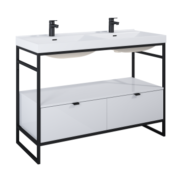 Szafka podumywalkowa do stelaża 115,8x27,5x45,5 cm Elita Indus 120 2S biały połysk RE011200078060