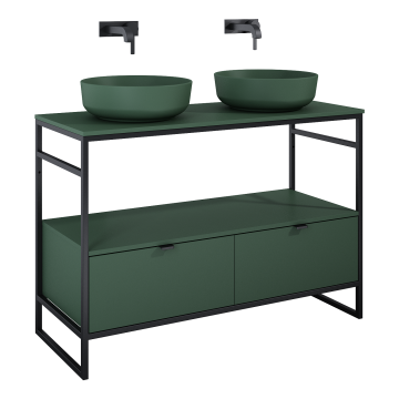 Szafka podumywalkowa do stelaża 115,8x27,5x45,5 cm Elita Indus 120 2S forest green matt RE011200077010
