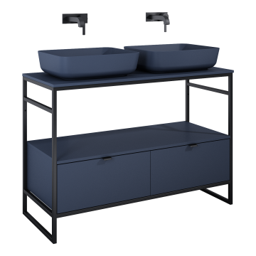 Szafka podumywalkowa do stelaża 115,8x27,5x45,5 cm Elita Indus 120 2S navy blue matt RE011200077030