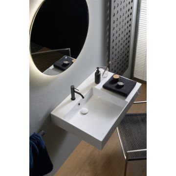 Umywalka wisząca Scarabeo  Teorema 2.0 Plus 80 x 53,5 cm perłowa 514941