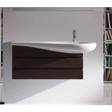 Umywalka ścienna z blatem po lewej Laufen IL Bagno Alessi One 1200x500/350 mm bez otw. biała mat H8149747571091