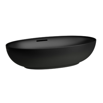Umywalka nablatowa Laufen IL Bagno Alessi 700x380 mm bez otw. czarny mat H8189787161091