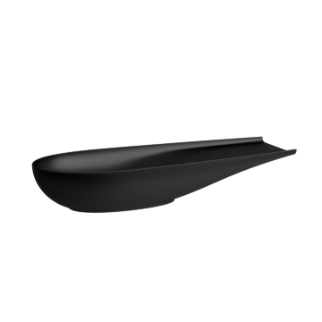 Umywalka nablatowa Laufen IL Bagno Alessi 1000x380 mm bez otw. czarny mat H8189747161121