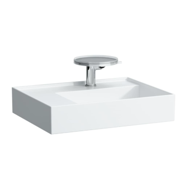 Umywalka ścienna Laufen Kartell 600x460 mm blat po lewej z 3 otw. biały mat H8103357571581
