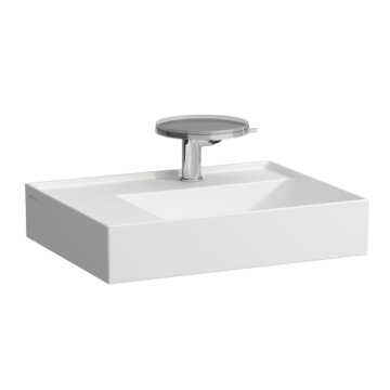 Umywalka ścienna Laufen Kartell 600x460 mm blat po lewej z otw. biały mat H8103357571111