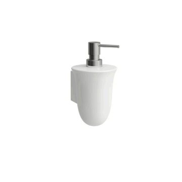 Ceramiczny pojemnik na mydło w płynie z dozownikiem Laufen The New Classic biały H8738550000001