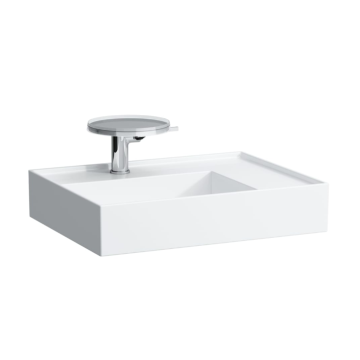 Umywalka ścienna szlifowana 600x460 mm Laufen Kartell z 3 otw. biały mat H8183347571581