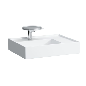 Umywalka ścienna szlifowana 600x460 mm Laufen Kartell z 1 otw. szary mat H8183347591111