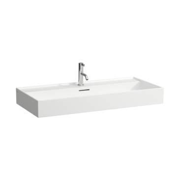 Umywalka ścienna szlifowana 1000x460 mm Laufen Kartell z otw. grafit mat H8163377581041