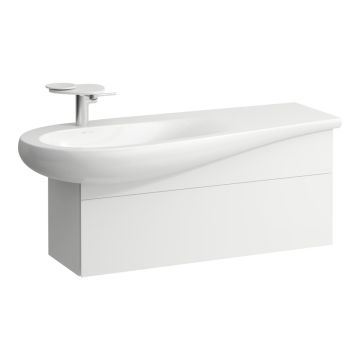 Szafka podumywalkowa z niecką z lewej strony 995x320 mm Laufen IlBagnoAlessi biały mat H4304210972601