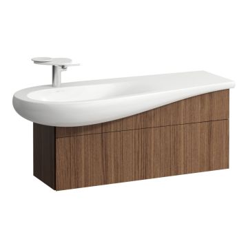 Szafka podumywalkowa z niecką z lewej strony 995x320 mm Laufen IlBagnoAlessi noce canaletto H4304210976301