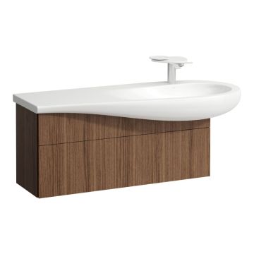 Szafka podumywalkowa z niecką z prawej strony 995x320 mm Laufen IlBagnoAlessi noce canaletto H4304310976301