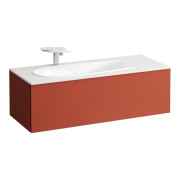 Szafka podumywalkowa z niecką z lewej strony 1195x490 mm Laufen IlBagnoAlessi terracotta H4304410972691