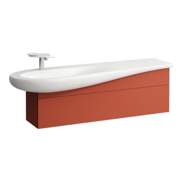 Szafka podumywalkowa z niecką z lewej strony 1350x320 mm Laufen IlBagnoAlessi terracotta H4304510972691