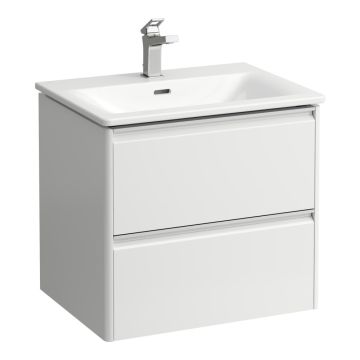 Zestaw umywalka z szafką 600x450 mm Laufen Palace biały połysk H8607022611041