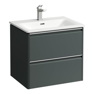 Zestaw umywalka z szafką 600x450 mm Laufen Palace traffic grey H8607022661041