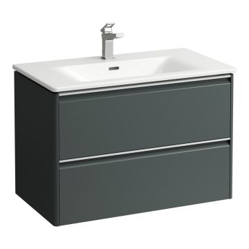 Zestaw umywalka z szafką 800x450 mm Laufen Palace traffic grey H8607052661041