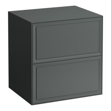 Szafka podumywalkowa z 2 szufladami 577x457 mm Laufen The New Classic traffic grey H4060060856271