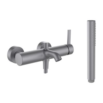 Bateria wannowa-natryskowa ścienna z zestawem prysznicowym Laufen Kartell inox H3213370901411