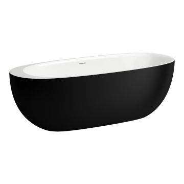 Wanna wolnostojąca 1850x800 mm Laufen Il Bagno Alessi czarny mat/biały mat H2209720650001