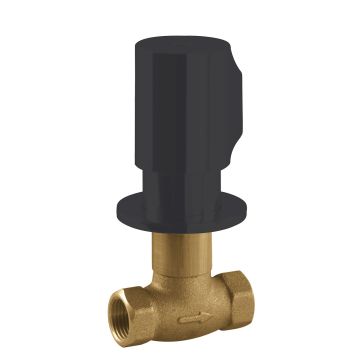 Zawór z gwintem 1/2" Tres Max czarny mat 06115501NM