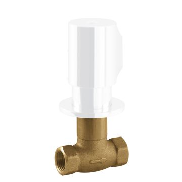 Zawór z gwintem 1/2" Tres Max biały mat 06115501BM