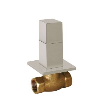 Zawór odcinający podtynkowy 1/2" Tres Cuadro stal 00715501AC