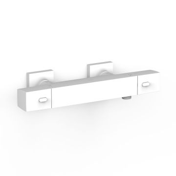Bateria termostatyczna naścienna Tres Over-Wall biały mat 19016406BM
