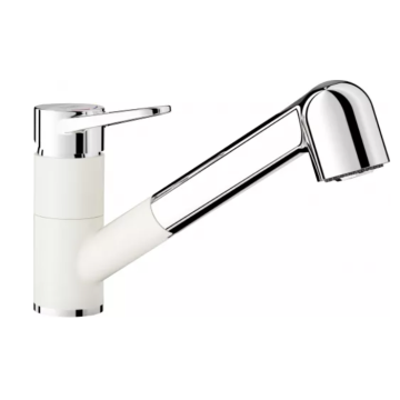 Bateria kuchenna Blanco Wega-S II Silgranit-Look z wyciąganą wylewką biały 526421