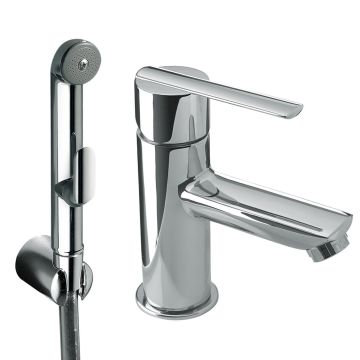 Bateria jednouchwytowa umywalkowa z natryskiem Tres Lex chrom 181113