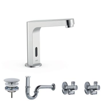 Zestaw baterii elektronicznej z systemem wstępnego mieszania do umywalki Tres Electronic chrom 39210399