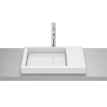 Umywalka blatowa 60x38x7 cm Roca Horizon bez otw. biała A32727500B