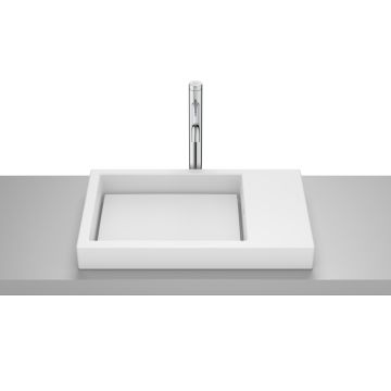 Umywalka blatowa 60x38x7 cm Roca Horizon bez otw. biały mat A32727562B