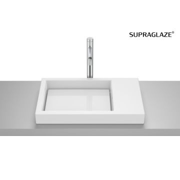 Umywalka blatowa 60x38x7 cm Roca Horizon bez otw. supraglaze A327275S0B