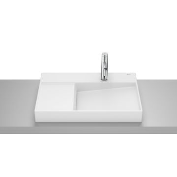 Umywalka nablatowa 60x42x8 cm Roca Horizon z otw. biały mat A32727462B