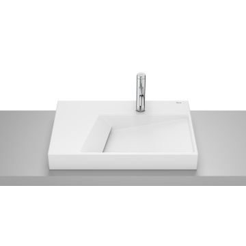 Umywalka nablatowa 60x42x8 cm Roca Horizon z otw. biały mat A32727662B