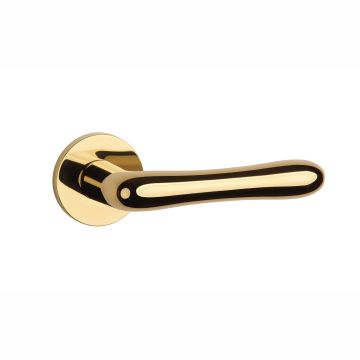 Klamka Enger Aprile Cynia rozeta R Slim 7mm złoty polerowany PVD ATCYNIAR7SGOLDPVD